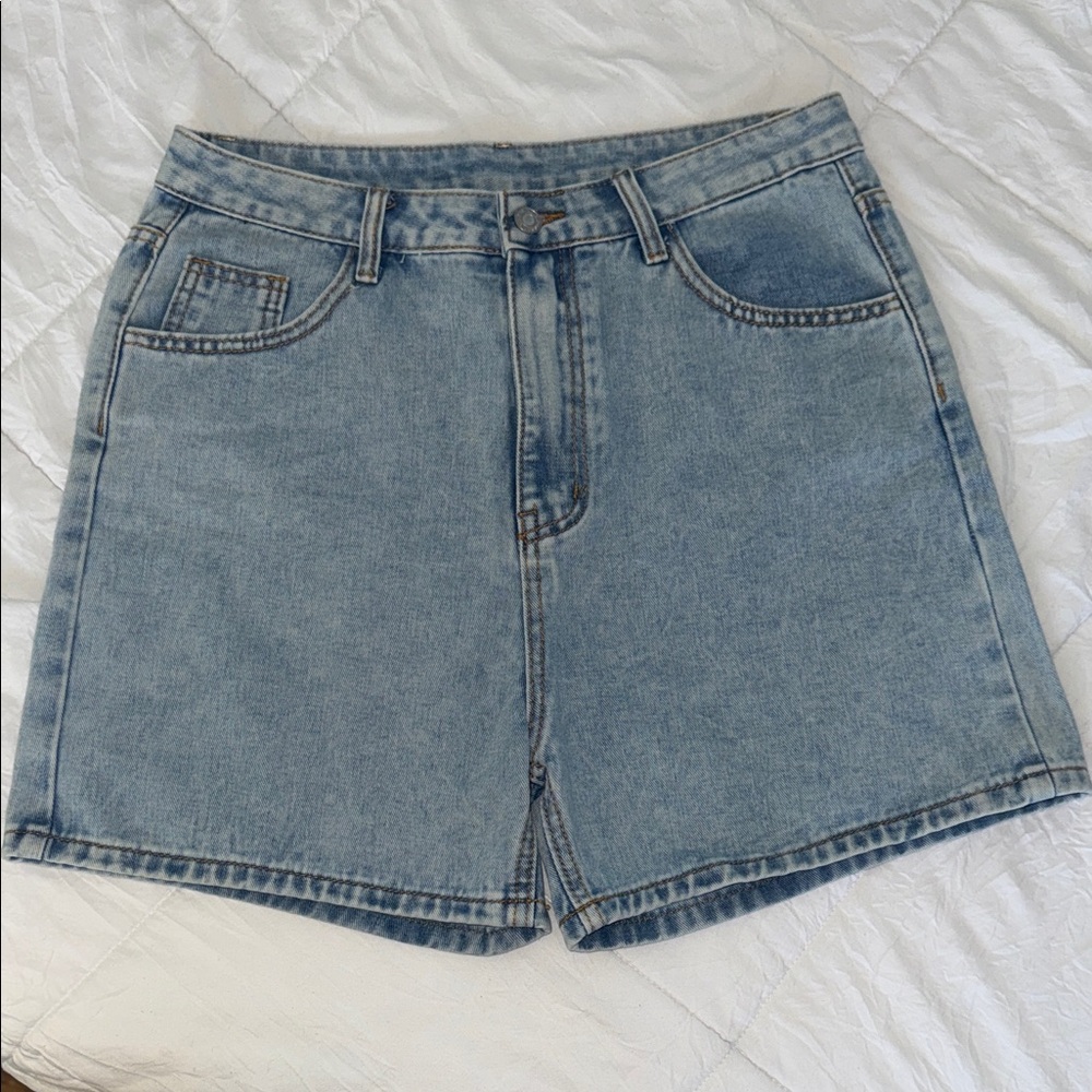 SHEIN Blue Denim Fabric